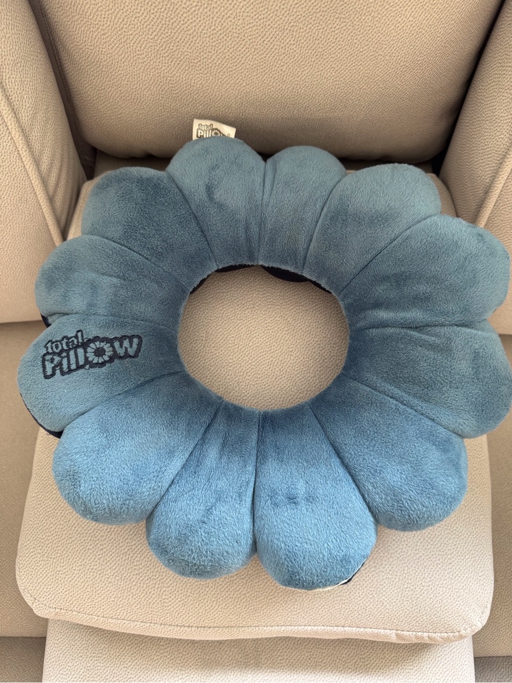 Blue Flower Neck Support Pillow